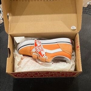 Vans Classic Orange and White Shoes
